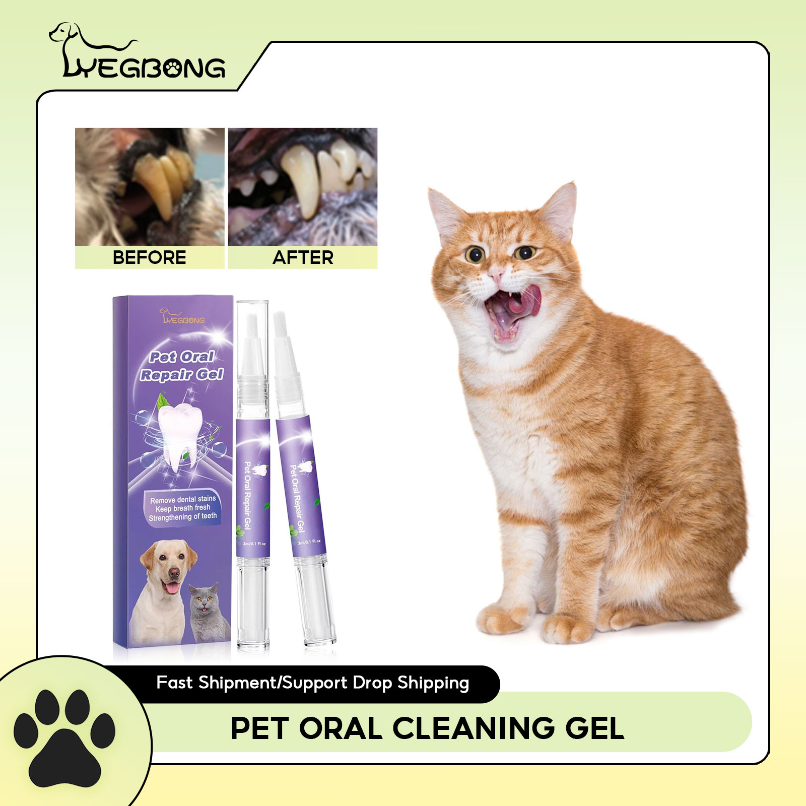 Pet Oral Repair Gel Puppy Tart - đánh giá và giá Teeth Whitening Mouthwash